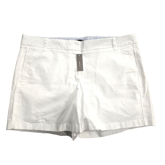 J.Crew Pants - J.Crew Womens‎ White Chino Shorts Size 16 H5807 Stretch Cotton Casual Summer